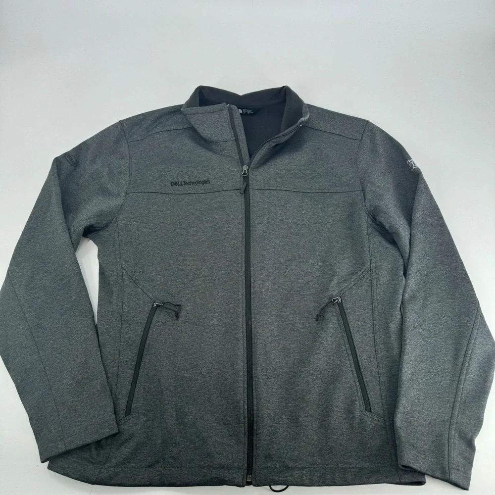 The North Face Dell Technologies Windwall Gray Jacket Mens Large‎ Intel